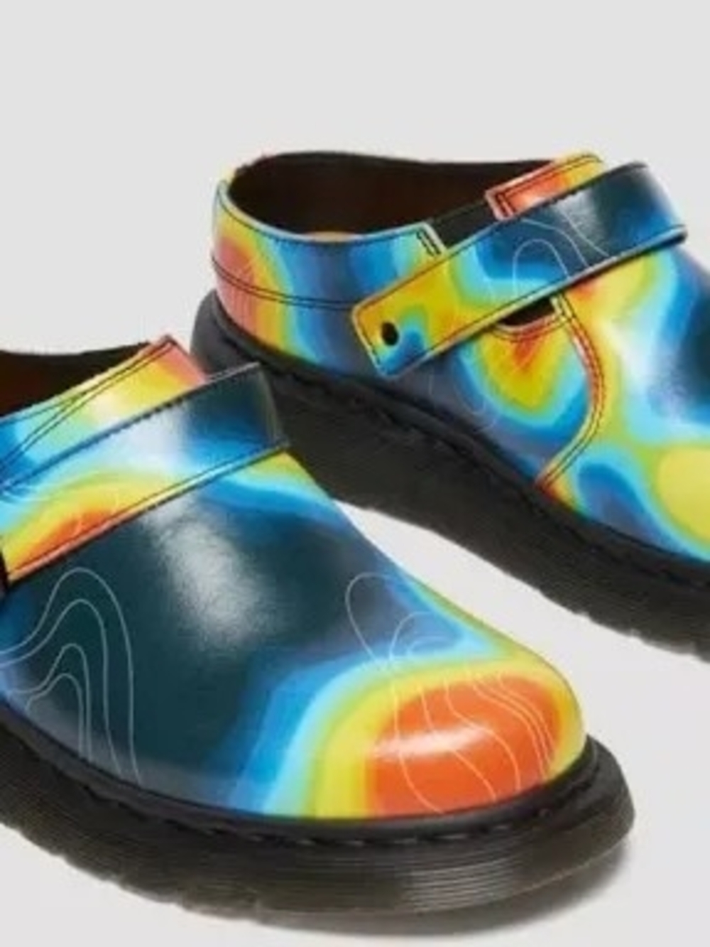 Dr. Martens Leather Multi-Color Clogs